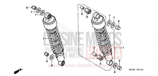 COUSSIN ARRIERE CM125CX de 1999